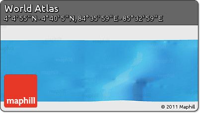 Physical Panoramic Map of the Area around 4° 22' 30" N, 85° 4' 29" E