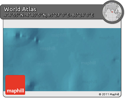 Satellite 3D Map of the Area around 4° 22' 30" N, 85° 55' 30" E