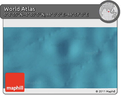 Satellite 3D Map of the Area around 4° 22' 30" N, 88° 28' 29" E