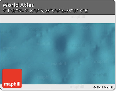 Satellite 3D Map of the Area around 4° 22' 30" N, 88° 28' 29" E