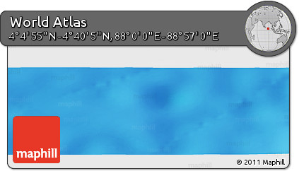 Physical Panoramic Map of the Area around 4° 22' 30" N, 88° 28' 29" E