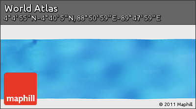 Physical Panoramic Map of the Area around 4° 22' 30" N, 89° 19' 29" E