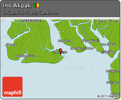 Physical 3D Map of Ino Akpak