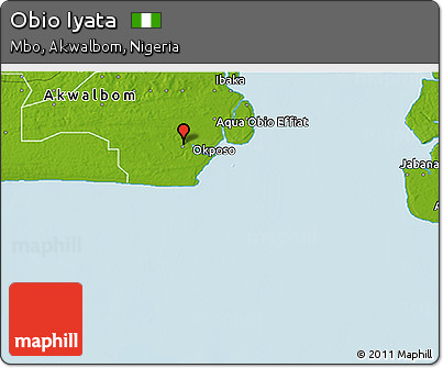 Physical 3D Map of Obio Iyata