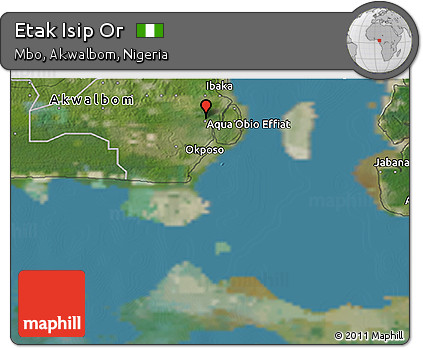 Satellite 3D Map of Etak Isip Or