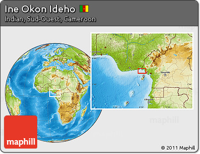 Physical Location Map of Ine Okon Ideho