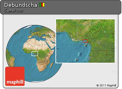 Satellite Location Map of Debundscha
