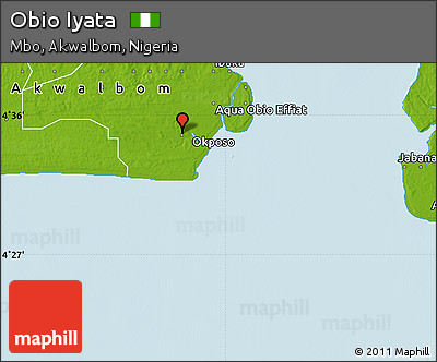 Physical Map of Obio Iyata