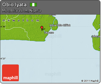 Physical Map of Obio Iyata