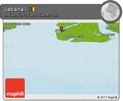 Physical Panoramic Map of Jabana I