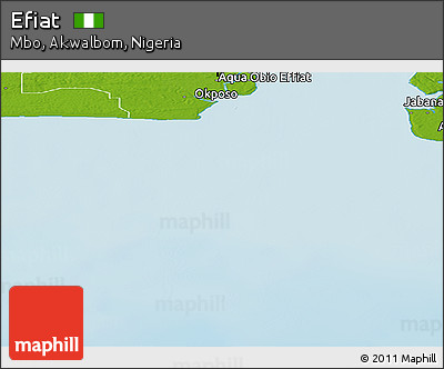 Physical Panoramic Map of Efiat