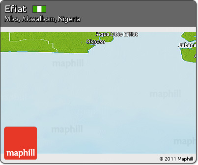 Physical Panoramic Map of Efiat