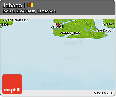 Physical Panoramic Map of Jabana I