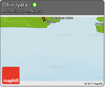 Physical Panoramic Map of Obio Iyata