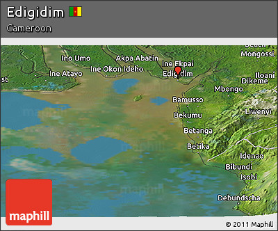 Satellite Panoramic Map of Edigidim