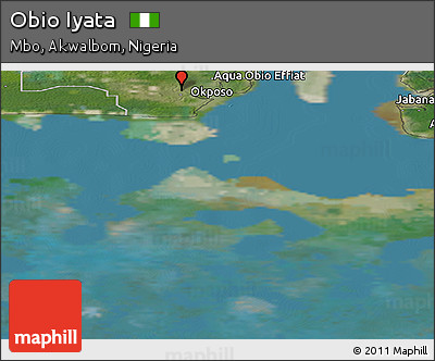 Satellite Panoramic Map of Obio Iyata