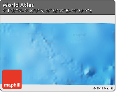 Physical 3D Map of the Area around 4° 22' 30" N, 91° 1' 30" E