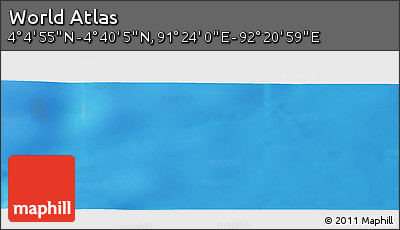 Physical Panoramic Map of the Area around 4° 22' 30" N, 91° 52' 30" E