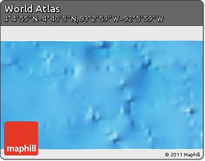 Physical 3D Map of the Area around 4° 22' 30" N, 92° 34' 29" W