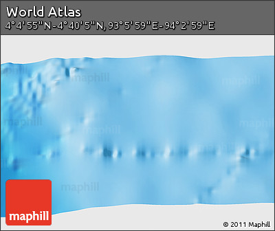 Physical 3D Map of the Area around 4° 22' 30" N, 93° 34' 29" E