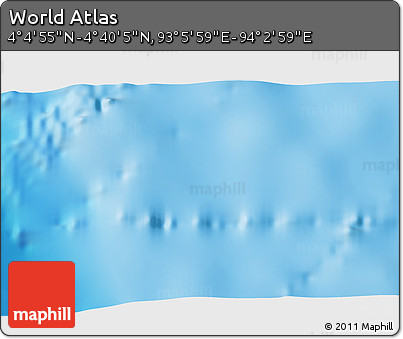 Physical 3D Map of the Area around 4° 22' 30" N, 93° 34' 29" E