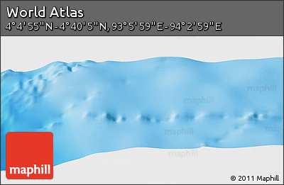 Physical Panoramic Map of the Area around 4° 22' 30" N, 93° 34' 29" E