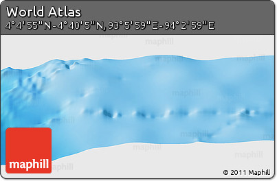 Physical Panoramic Map of the Area around 4° 22' 30" N, 93° 34' 29" E