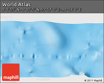 Shaded Relief 3D Map of the Area around 4° 22' 30" N, 94° 25' 30" E
