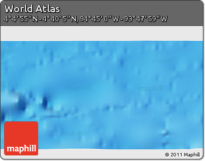Physical 3D Map of the Area around 4° 22' 30" N, 94° 16' 30" W