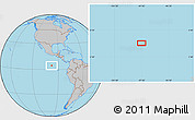 Gray Location Map of the area around 4° 22' 30" N, 97° 40' 30" W