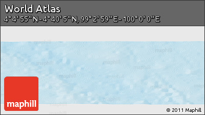 Physical Panoramic Map of the Area around 4° 22' 30" N, 99° 31' 30" E