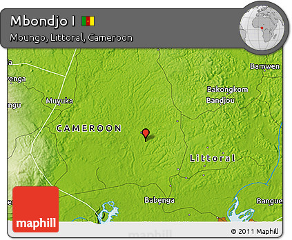 Physical 3D Map of Mbondjo I