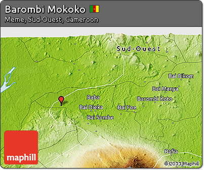 Physical 3D Map of Barombi Mokoko