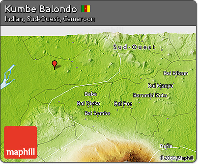 Physical 3D Map of Kumbe Balondo