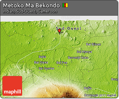 Physical 3D Map of Metoko Ma Bekondo