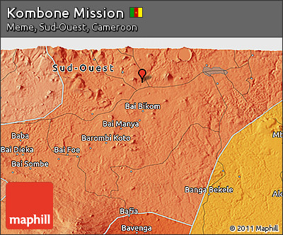 Political 3D Map of Kombone Mission
