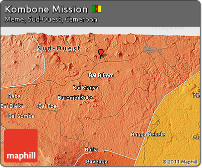 Political 3D Map of Kombone Mission
