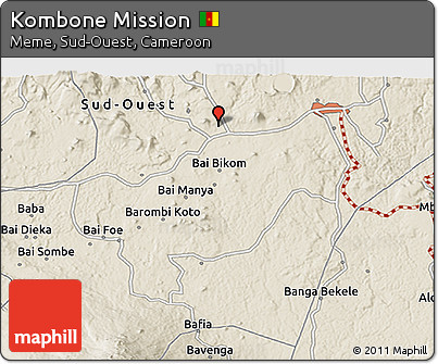 Shaded Relief 3D Map of Kombone Mission