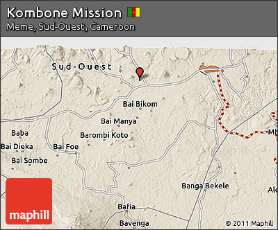 Shaded Relief 3D Map of Kombone Mission
