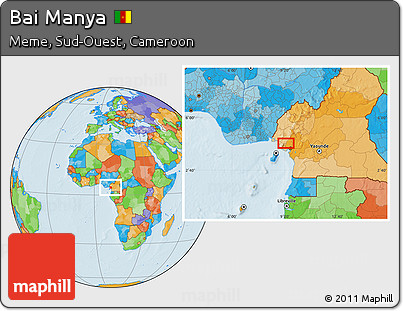 Political Location Map of Bai Manya