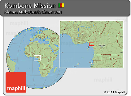 Savanna Style Location Map of Kombone Mission