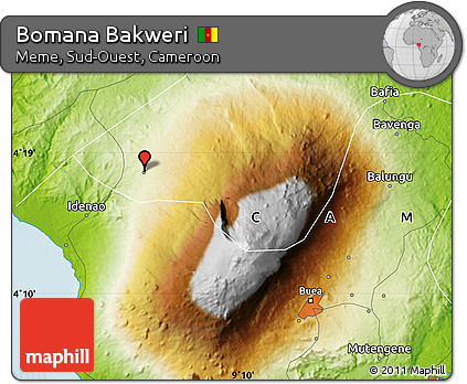 Physical Map of Bomana Bakweri