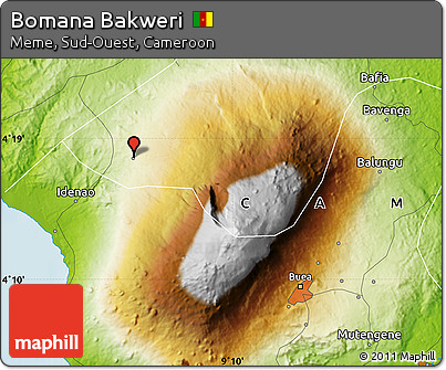 Physical Map of Bomana Bakweri