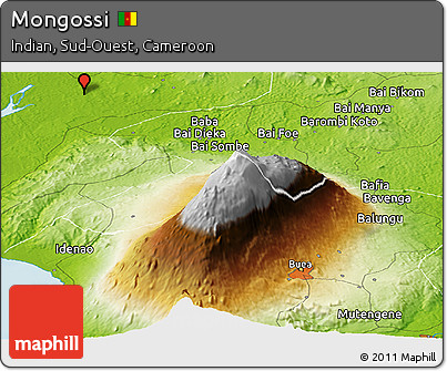 Physical Panoramic Map of Mongossi