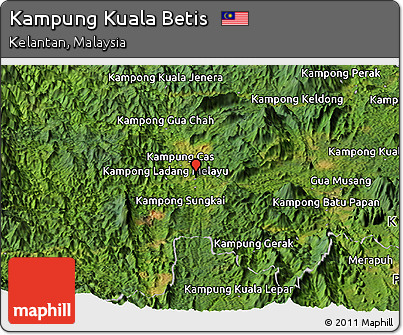 Satellite Panoramic Map of Kampung Kuala Betis