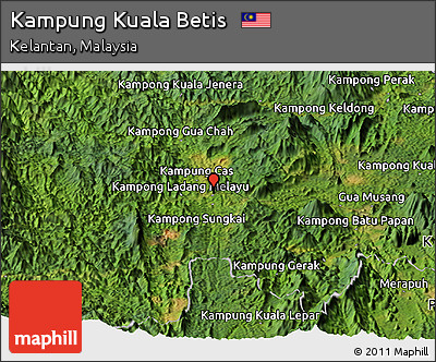 Satellite Panoramic Map of Kampung Kuala Betis