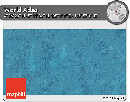 Satellite 3D Map of the Area around 4° 53' 57" N, 105° 28' 29" E