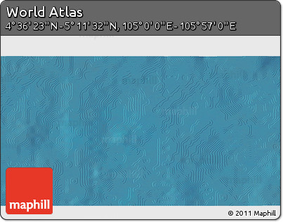 Satellite 3D Map of the Area around 4° 53' 57" N, 105° 28' 29" E