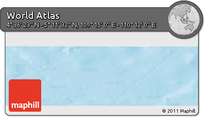 Physical Panoramic Map of the Area around 4° 53' 57" N, 109° 43' 29" E
