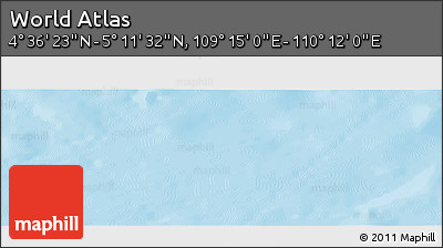 Physical Panoramic Map of the Area around 4° 53' 57" N, 109° 43' 29" E